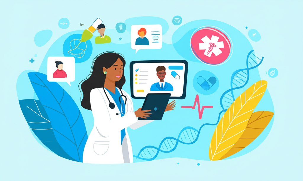 Doctor consulting with patients